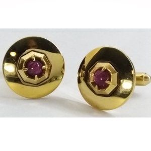 Vintage Anson Karatclad Natural Sapphire Cufflinks
